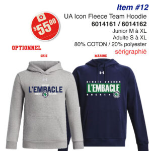 Item 12 PBV Embâcle Hockey UA Hoodie 6014161 6014162 2026