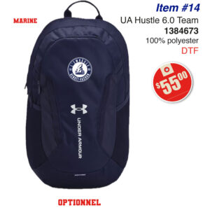 Item 14 PBV Embâcle Hockey Sac à dos UA 1384673 2026